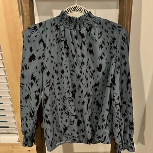 SHEIN LUNE Women’s Ruffle Long Sleeve Shirt with Printed Patterns